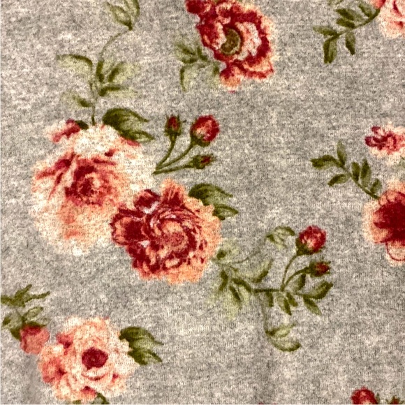 NWOT! Pretty Francesca's ALYA Gray & Pink Floral Long Sleeve A line dress Size S - Picture 10 of 12